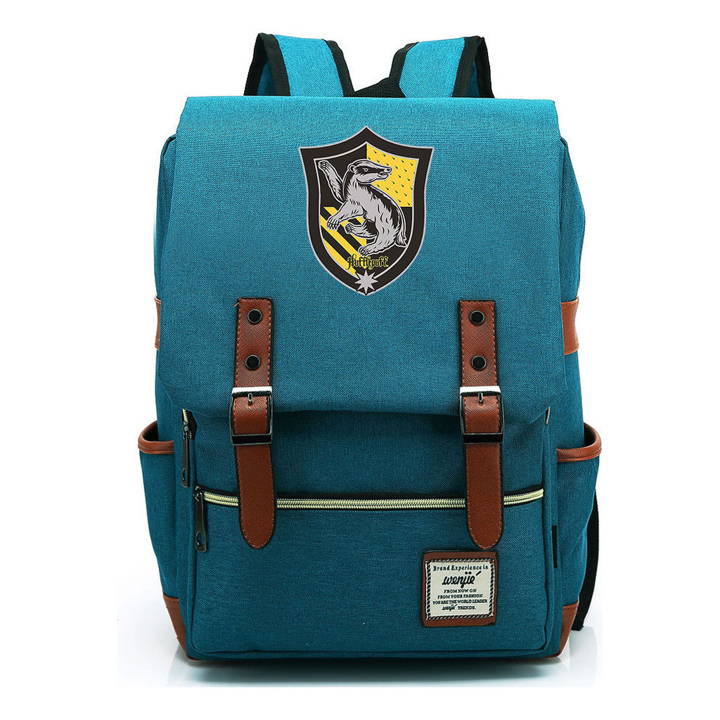 School Of Witchcraft And Wizardry Printed Youth Student School Bag Casual Belt Buckle Classic Backpack