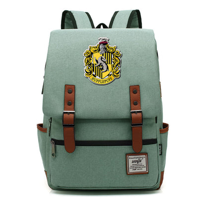School Of Magic Printed Student School Bag Men's And Women's Casual Belt Buckle Classic Backpack