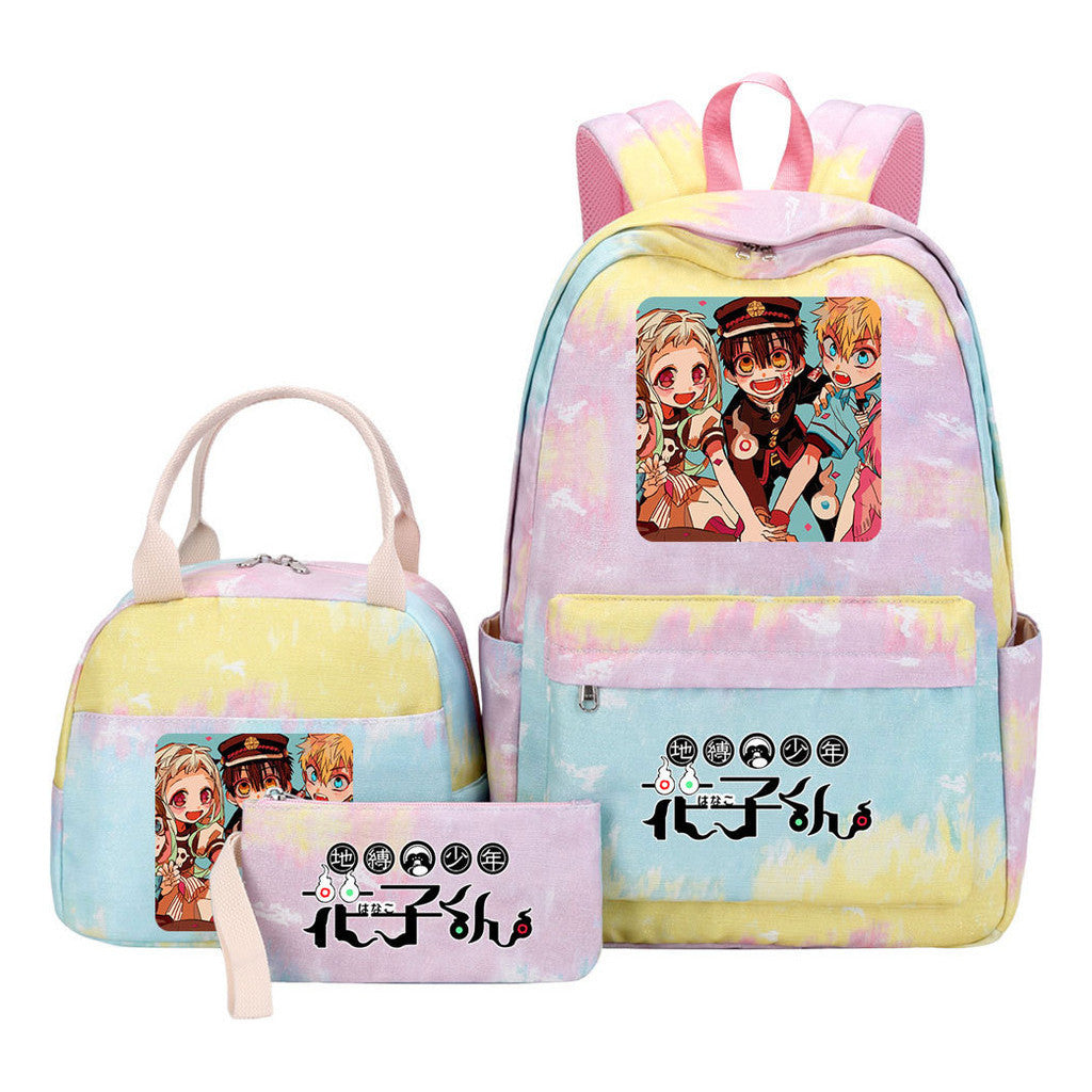 Student Girl Backpack Lunch Bag Three Piece Set Backpack Set