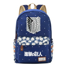 Giant Teenager Student Backpacks With Broken Flowers In Anime Attack, Men's And Women's Backpacks