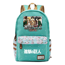 Giant Teenager Student Backpacks With Broken Flowers In Anime Attack, Men's And Women's Backpacks