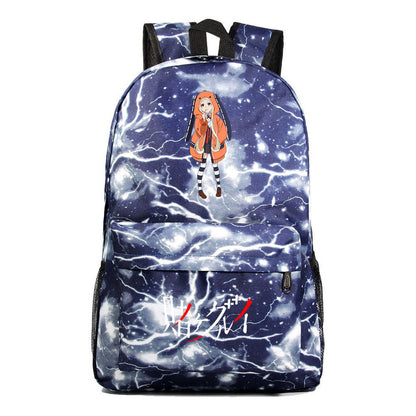 Manga Pass Crazy Gambling Abyss Printed Youth Student School Bag Men's And Women's Leisure Backpack