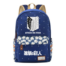 Giant Teenager Student Backpacks With Broken Flowers In Anime Attack, Men's And Women's Backpacks