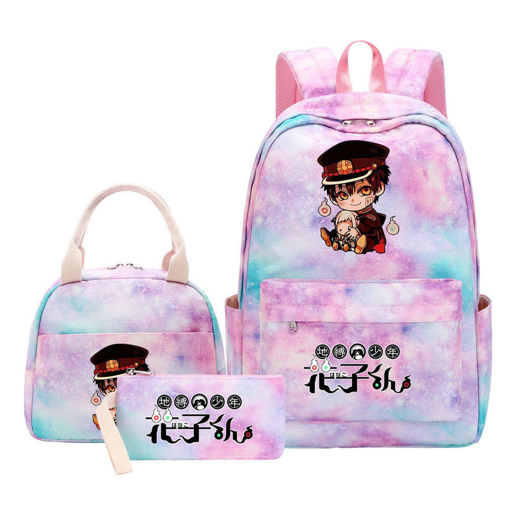 Student Girl Backpack Lunch Bag Three Piece Set Backpack Set