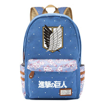 Giant Teenager Student Backpacks With Broken Flowers In Anime Attack, Men's And Women's Backpacks
