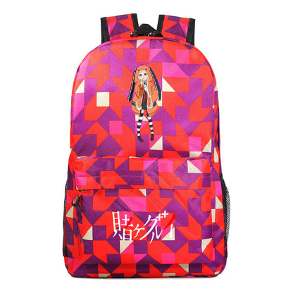 Manga Pass Crazy Gambling Abyss Printed Youth Student School Bag Men's And Women's Leisure Backpack
