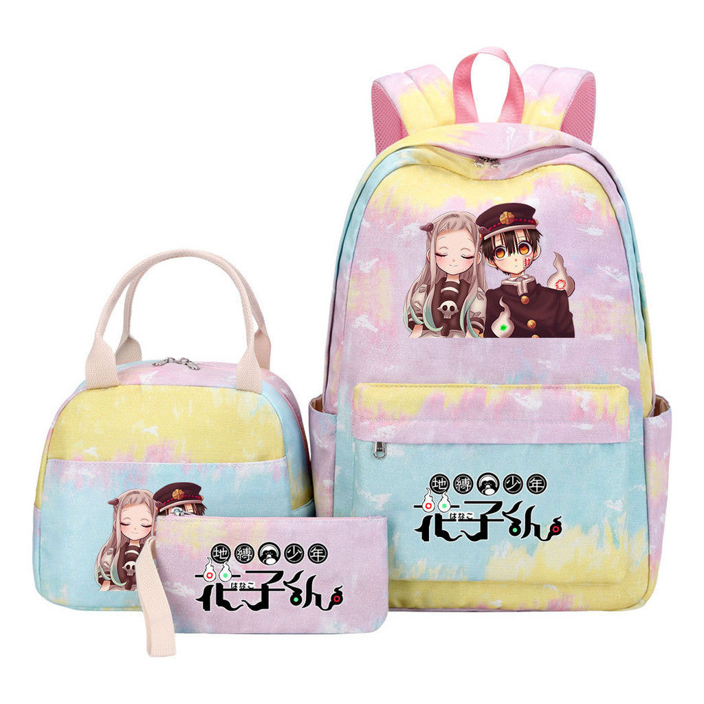 Student Girl Backpack Lunch Bag Three Piece Set Backpack Set