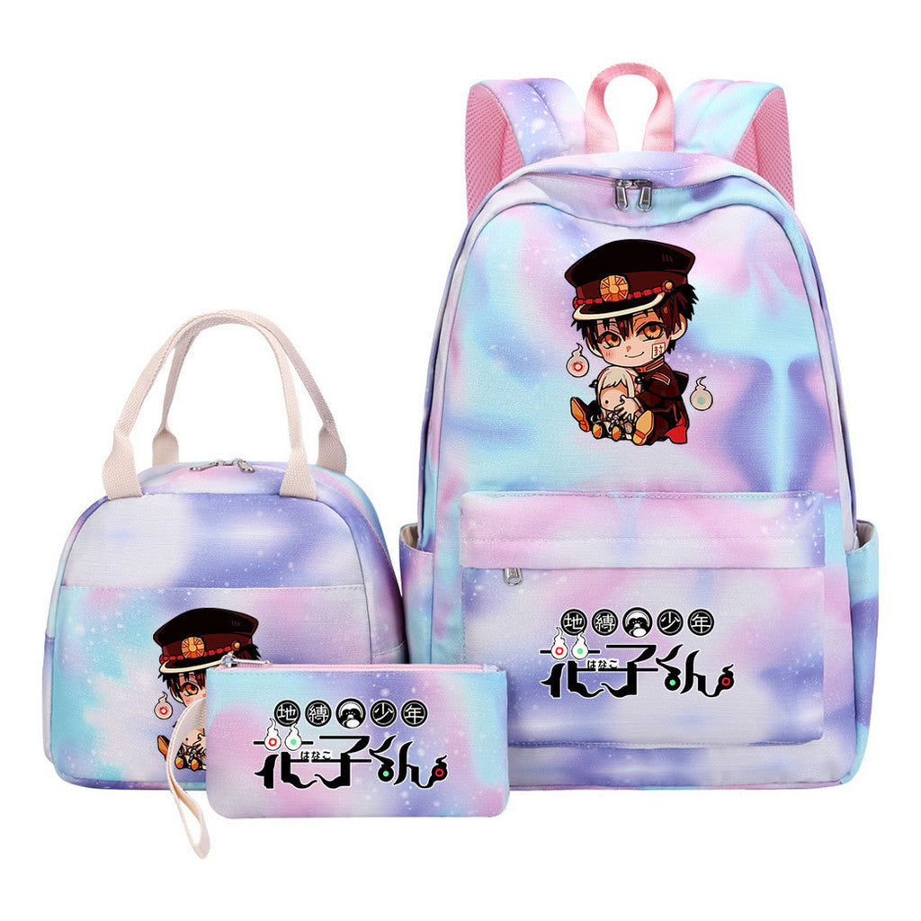Student Girl Backpack Lunch Bag Three Piece Set Backpack Set