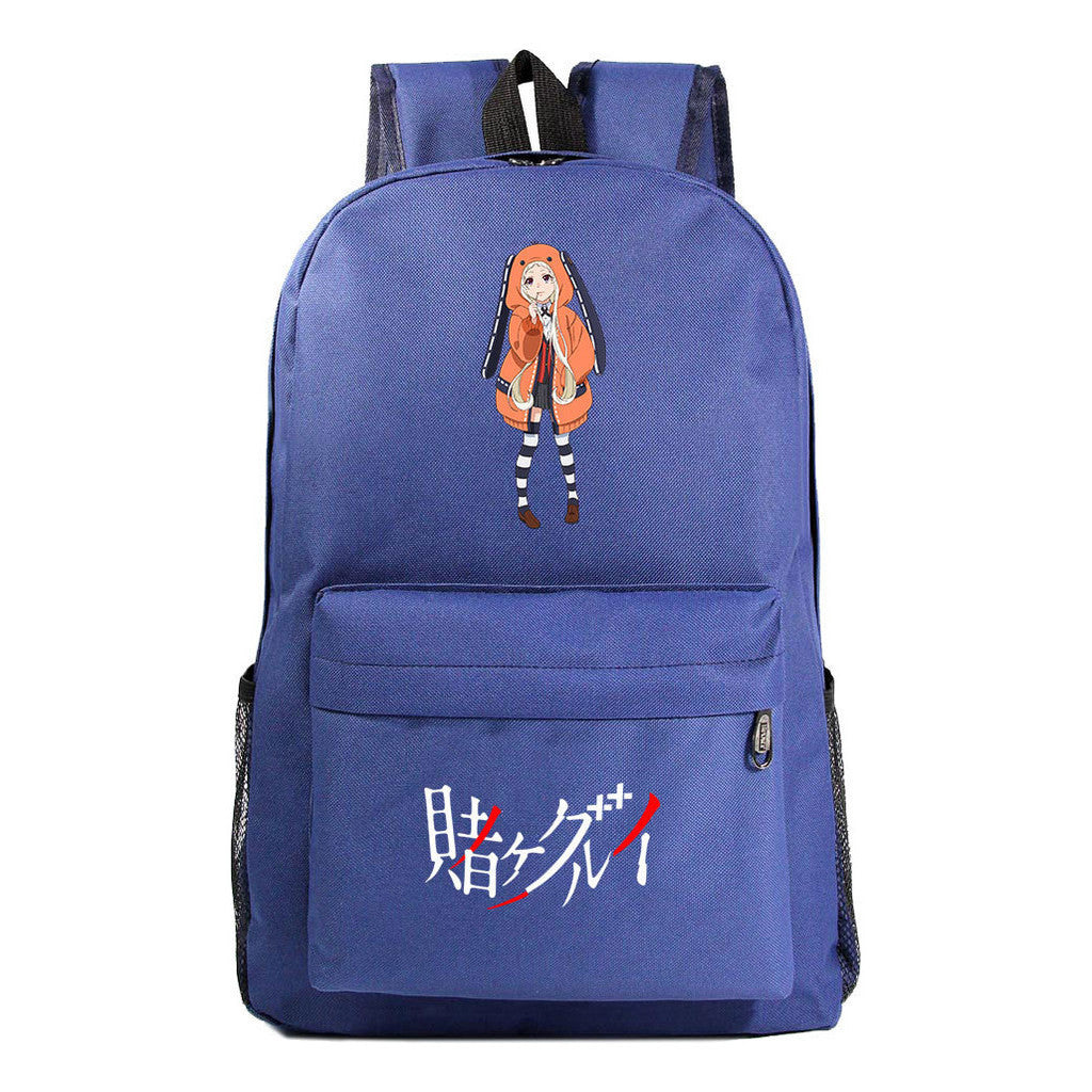 Manga Pass Crazy Gambling Abyss Printed Youth Student School Bag Men's And Women's Leisure Backpack
