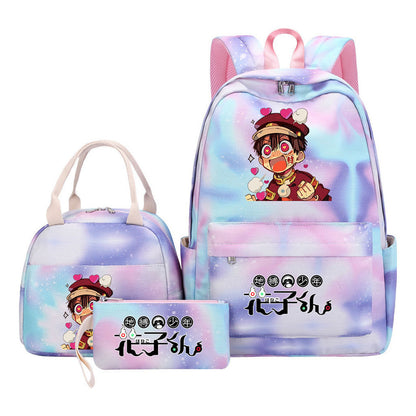 Student Girl Backpack Lunch Bag Three Piece Set Backpack Set