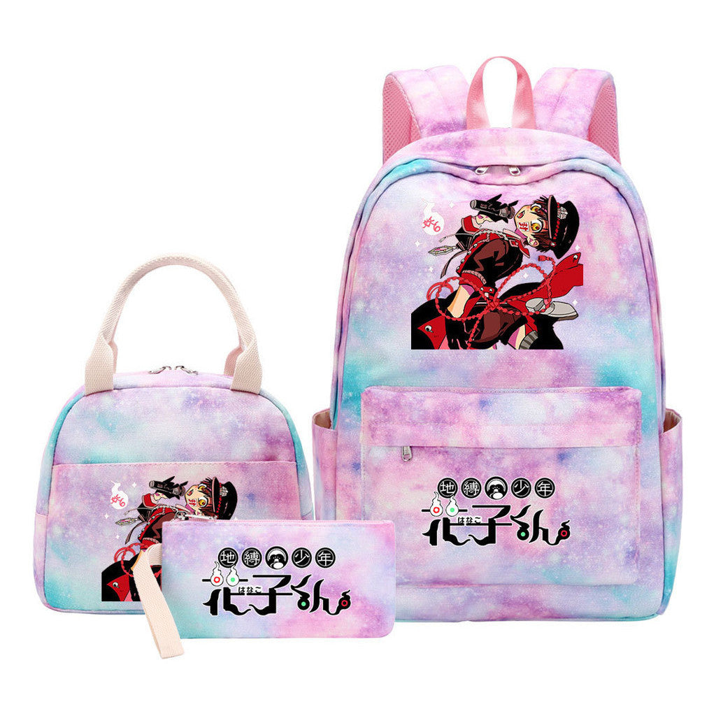 Student Girl Backpack Lunch Bag Three Piece Set Backpack Set