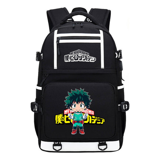 My Heroes Academy Usb Youth Student Backpack Men's And Women's Backpack Leisure Travel Backpack