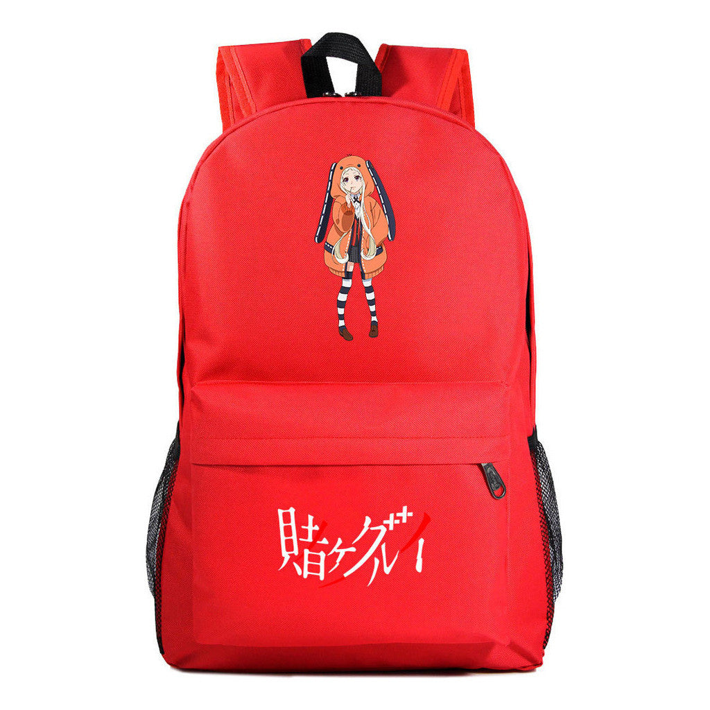 Manga Pass Crazy Gambling Abyss Printed Youth Student School Bag Men's And Women's Leisure Backpack