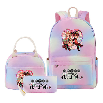 Student Girl Backpack Lunch Bag Three Piece Set Backpack Set