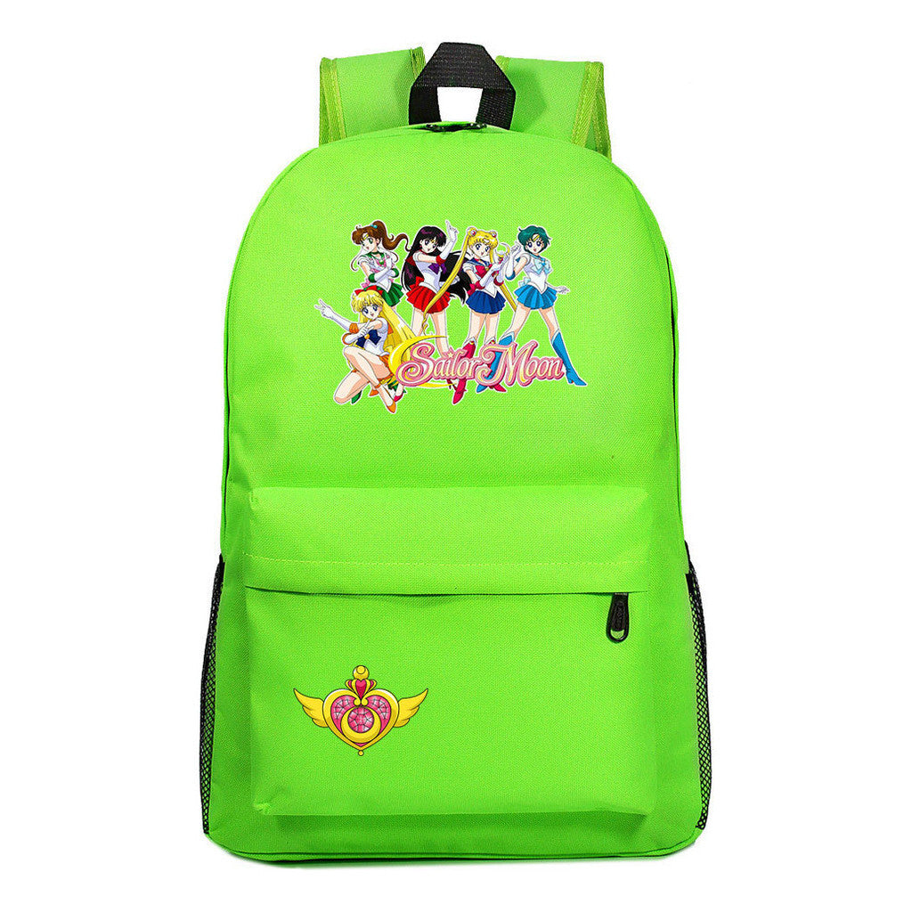 Anime Peripheral Beautiful Girl Warrior Youth Student Backpack For Men And Women Leisure Backpack