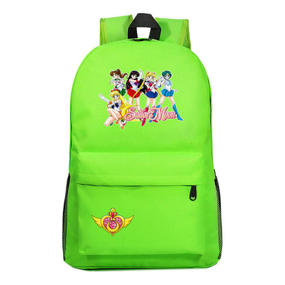 Anime Peripheral Beautiful Girl Warrior Youth Student Backpack For Men And Women Leisure Backpack