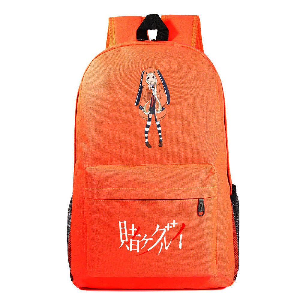 Manga Pass Crazy Gambling Abyss Printed Youth Student School Bag Men's And Women's Leisure Backpack