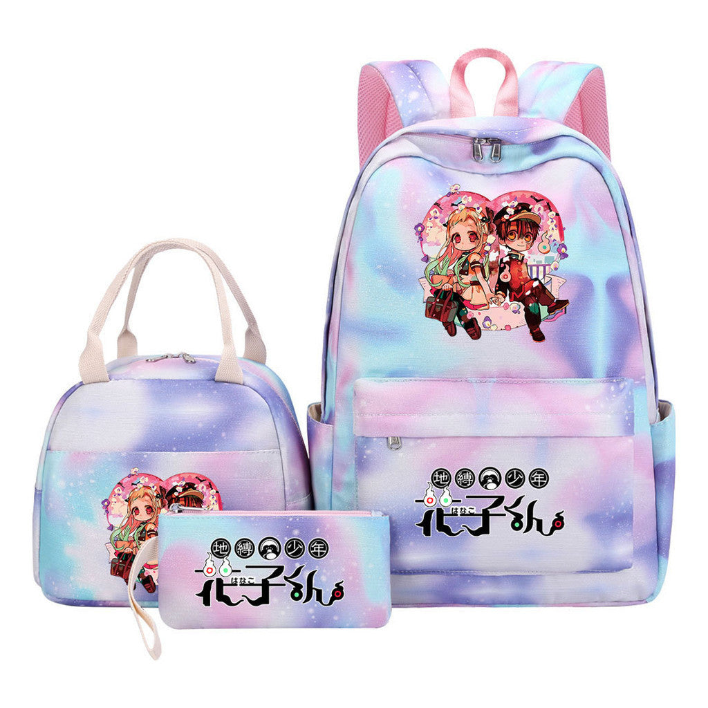 Student Girl Backpack Lunch Bag Three Piece Set Backpack Set