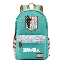 Giant Teenager Student Backpacks With Broken Flowers In Anime Attack, Men's And Women's Backpacks