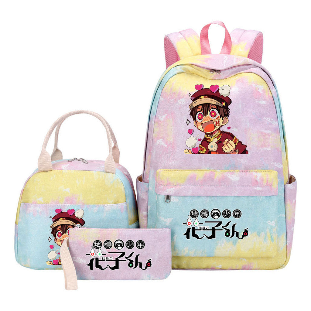 Student Girl Backpack Lunch Bag Three Piece Set Backpack Set