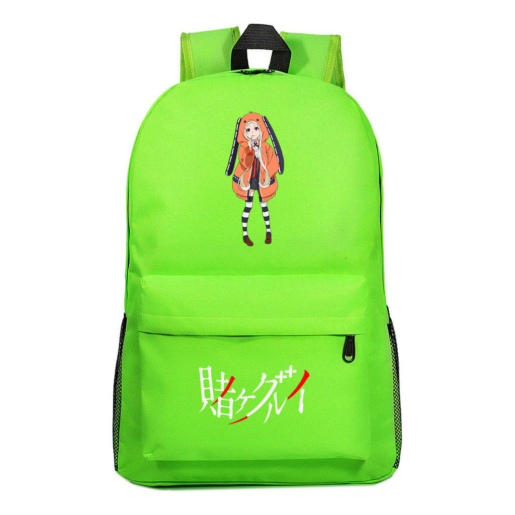 Manga Pass Crazy Gambling Abyss Printed Youth Student School Bag Men's And Women's Leisure Backpack