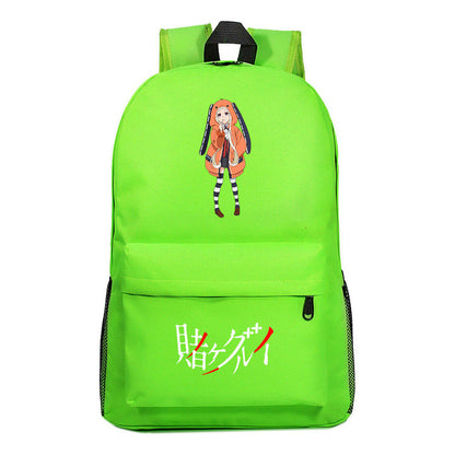 Manga Pass Crazy Gambling Abyss Printed Youth Student School Bag Men's And Women's Leisure Backpack