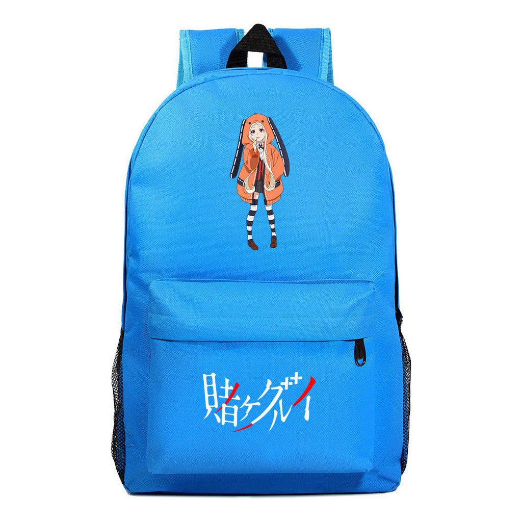 Manga Pass Crazy Gambling Abyss Printed Youth Student School Bag Men's And Women's Leisure Backpack