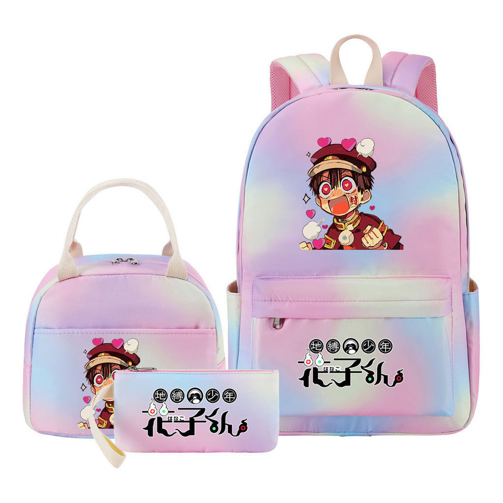 Student Girl Backpack Lunch Bag Three Piece Set Backpack Set