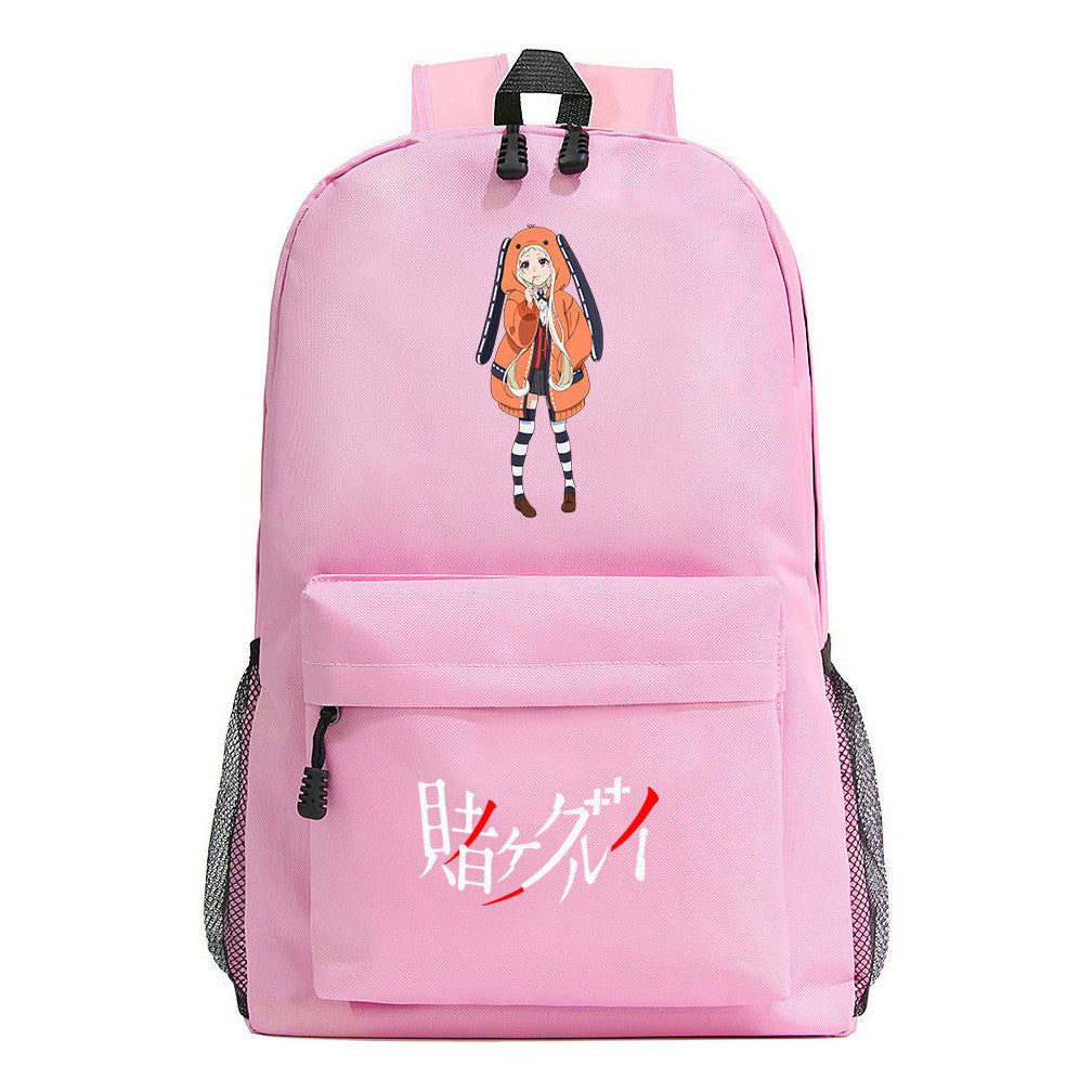 Manga Pass Crazy Gambling Abyss Printed Youth Student School Bag Men's And Women's Leisure Backpack