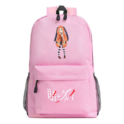 Manga Pass Crazy Gambling Abyss Printed Youth Student School Bag Men's And Women's Leisure Backpack