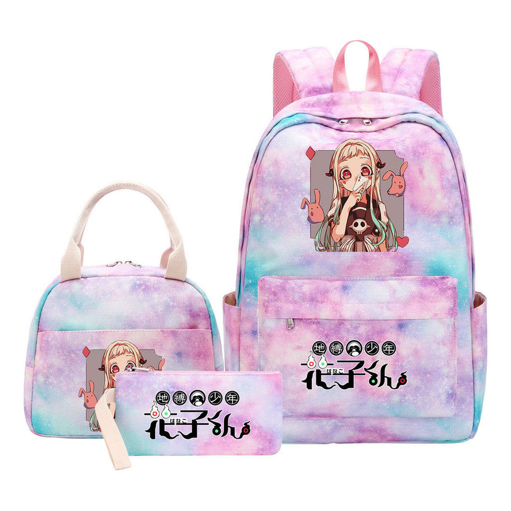 Student Girl Backpack Lunch Bag Three Piece Set Backpack Set