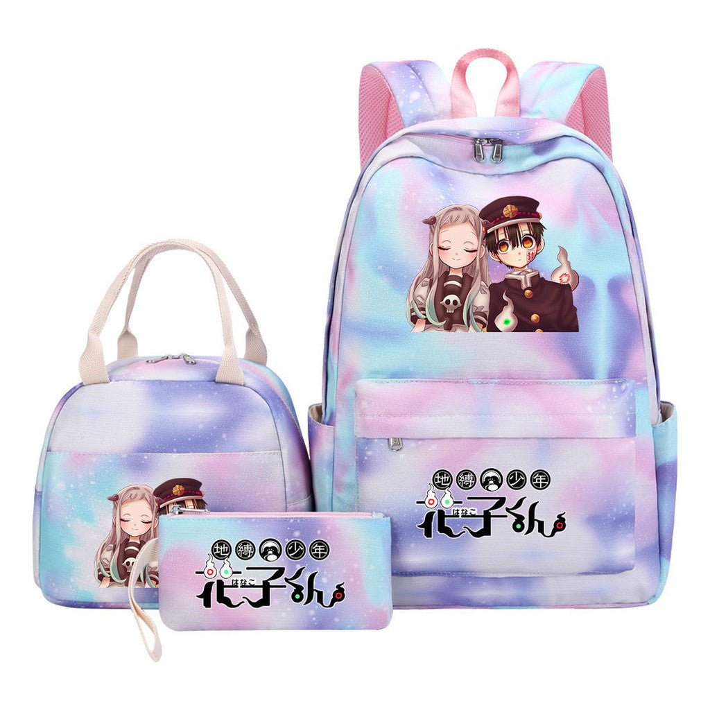 Student Girl Backpack Lunch Bag Three Piece Set Backpack Set