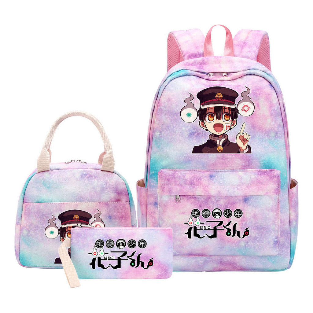 Student Girl Backpack Lunch Bag Three Piece Set Backpack Set