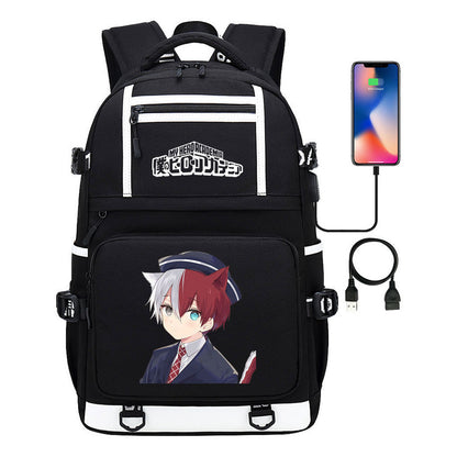My Heroes Academy Usb Youth Student Backpack Men's And Women's Backpack Leisure Travel Backpack