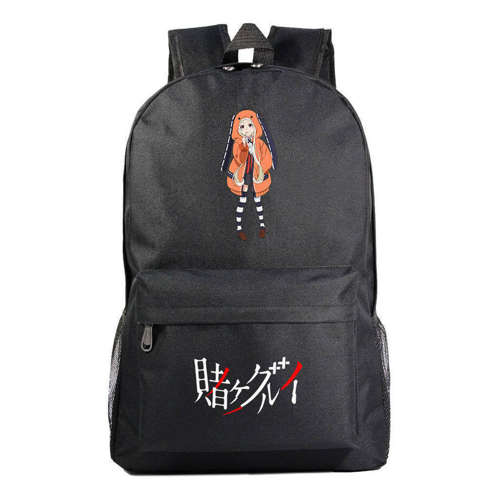 Manga Pass Crazy Gambling Abyss Printed Youth Student School Bag Men's And Women's Leisure Backpack