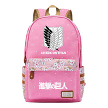 Giant Teenager Student Backpacks With Broken Flowers In Anime Attack, Men's And Women's Backpacks