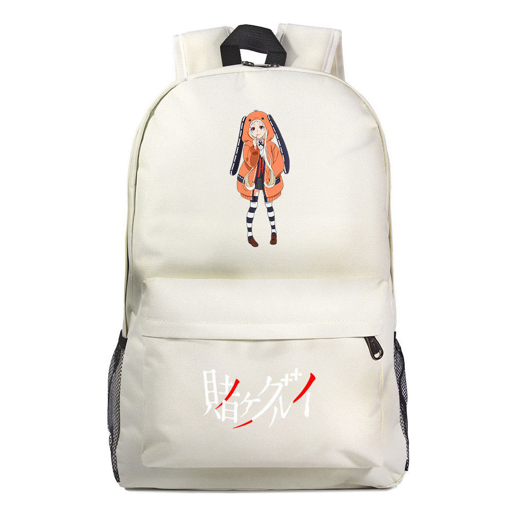 Manga Pass Crazy Gambling Abyss Printed Youth Student School Bag Men's And Women's Leisure Backpack
