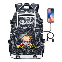 My Heroes Academy Usb Youth Student Backpack Men's And Women's Backpack Leisure Travel Backpack