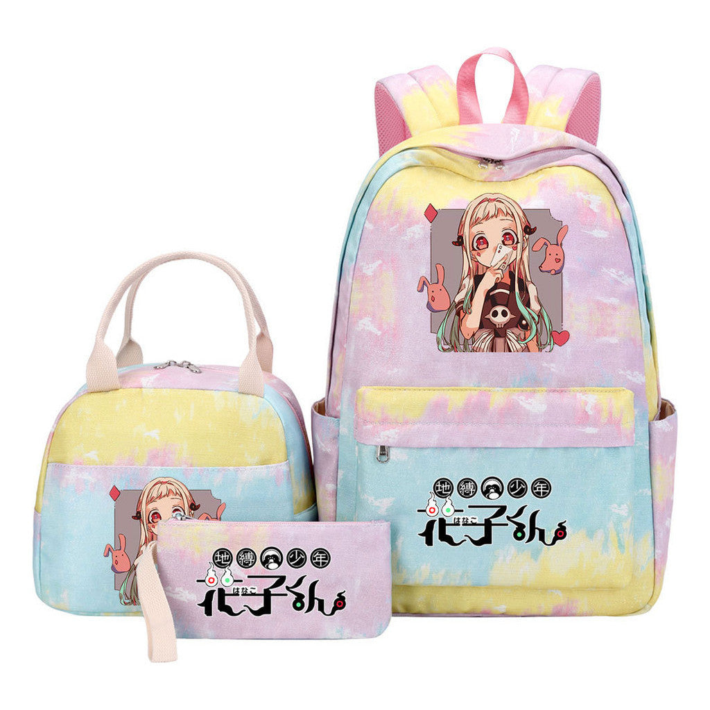Student Girl Backpack Lunch Bag Three Piece Set Backpack Set