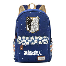Giant Teenager Student Backpacks With Broken Flowers In Anime Attack, Men's And Women's Backpacks