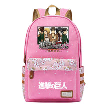 Giant Teenager Student Backpacks With Broken Flowers In Anime Attack, Men's And Women's Backpacks