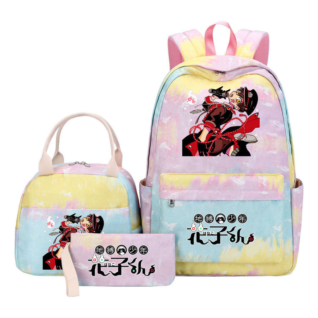 Student Girl Backpack Lunch Bag Three Piece Set Backpack Set