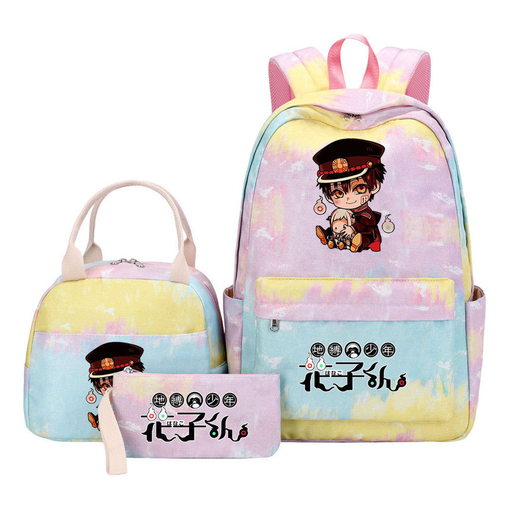 Student Girl Backpack Lunch Bag Three Piece Set Backpack Set