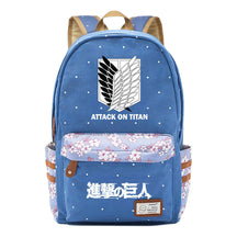 Giant Teenager Student Backpacks With Broken Flowers In Anime Attack, Men's And Women's Backpacks