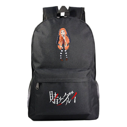 Manga Pass Crazy Gambling Abyss Printed Youth Student School Bag Men's And Women's Leisure Backpack