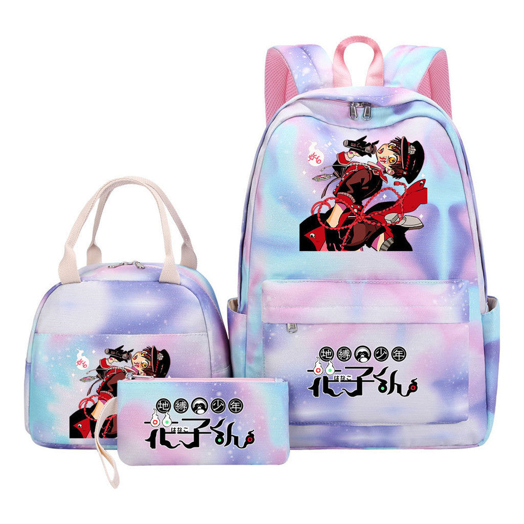 Student Girl Backpack Lunch Bag Three Piece Set Backpack Set